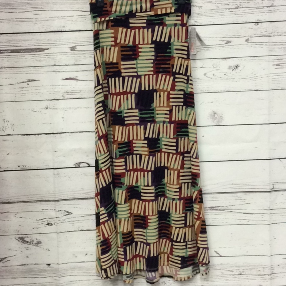 LuLaRoe Maxi fold over waist‎ geometric skirt